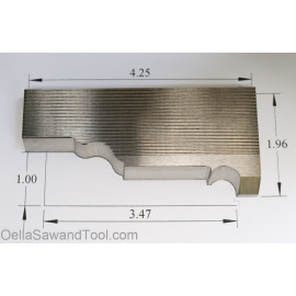 M2 corrugated back shaper mikron molder knives 1" x 3-1/2"  apron / casing
